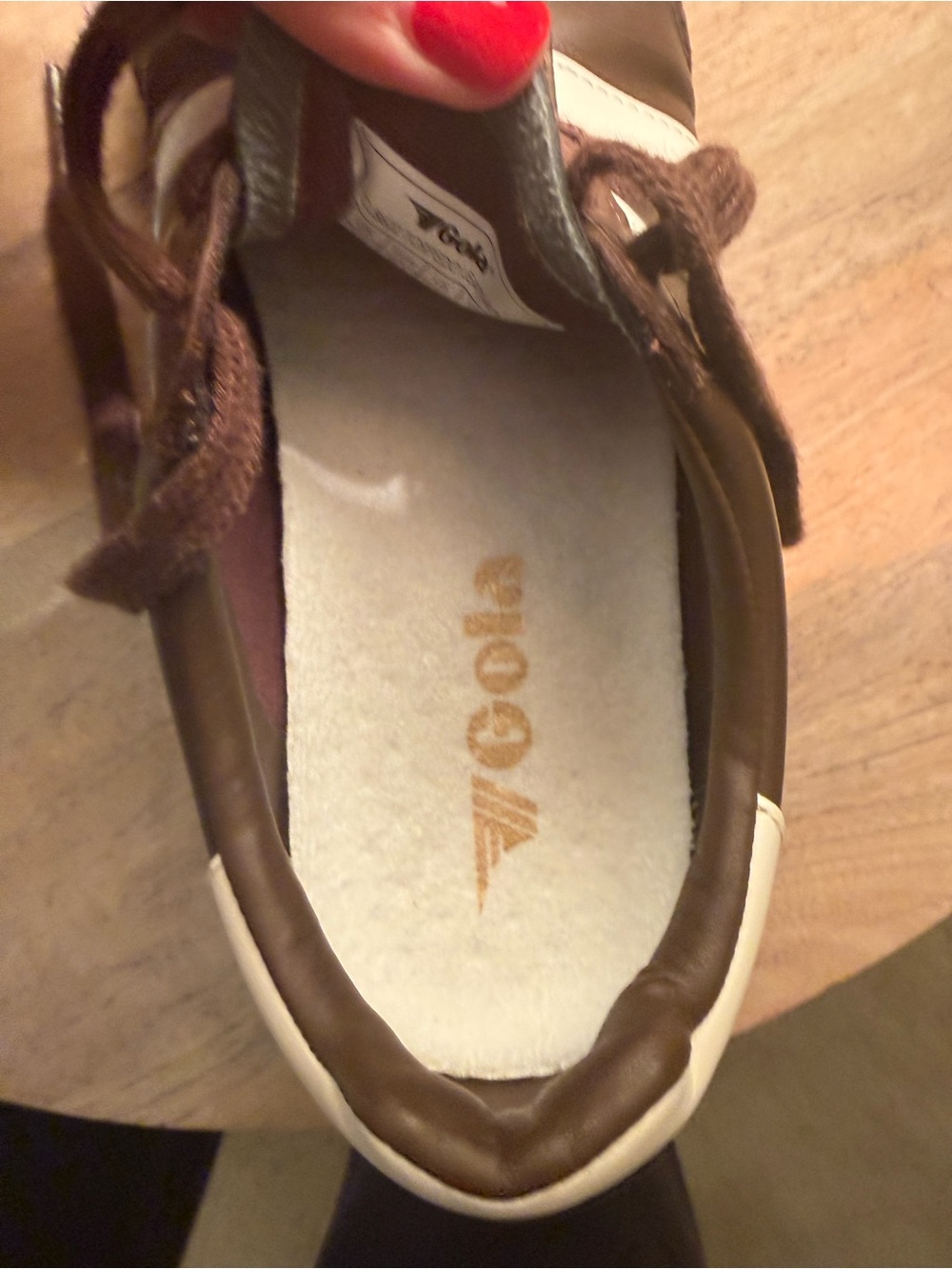 Gola Women’s Torpedo Sneakers Dark Brown/Off White - Picture 11 of 11